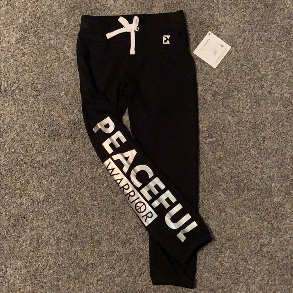 Peaceful Warrior joggers NWT